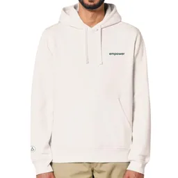 Inaska Inaska Damen vegan Hoodie Unisex Empower Vintage Weiß Dunkelgrün – Produktbild 1 von 1