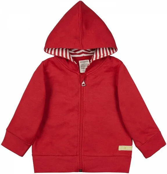 loud + proud loud + proud Kapuzenjacke, GOTS-zertifiziert, Tomato(rot), – Produktbild 1 von 2