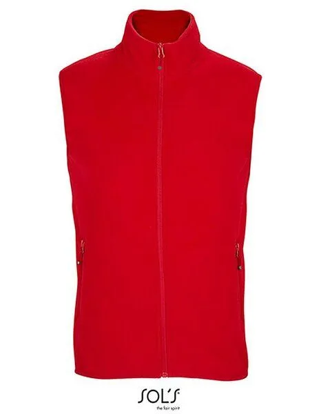 Sol's Sol's Unisex Factor Zipped Fleeceweste Bodywarmer Gilet aus recyceltem PET Vegan, Rot, – Produktbild 2 von 3