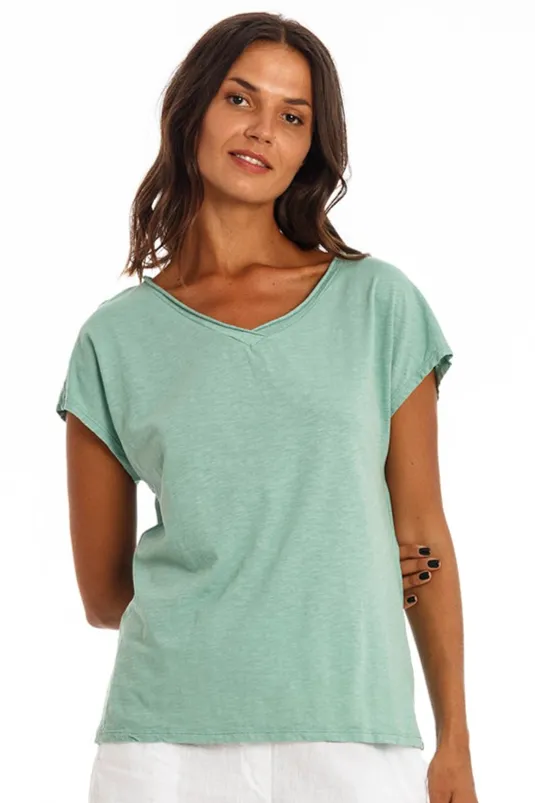 RAVENS VIEW IBIZA RAVENS VIEW IBIZA Damen vegan T-Shirt Arizona Cameo Grün, Hellgrün, – Produktbild 2 von 2