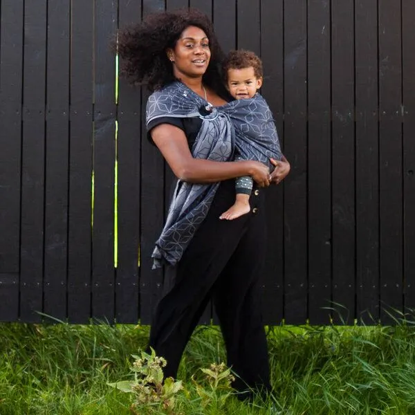 Hoppediz Hoppediz Babytragetuch - Ring-Sling kbA, Malmö stone, – Produktbild 2 von 4