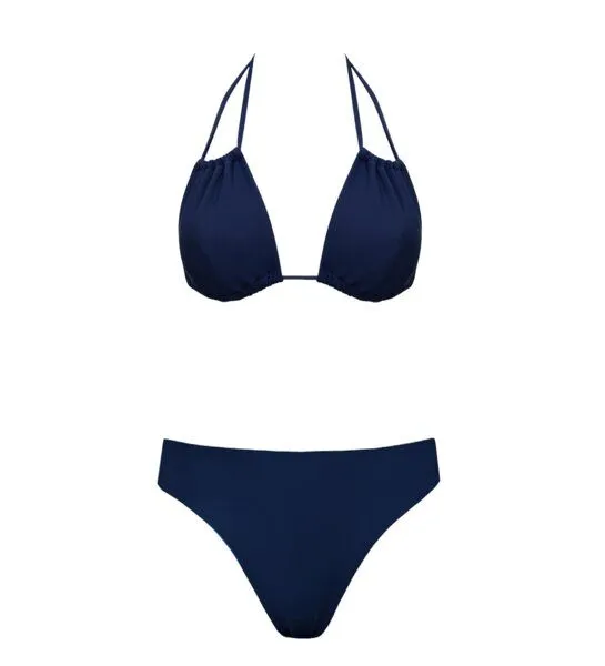 Anekdot Anekdot Bikini Set Low Versatile Top + Skyline Slim Slip, Navy (blue), – Produktbild 1 von 2