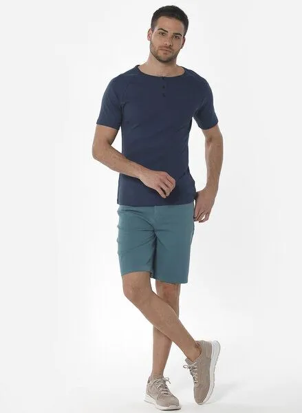 ORGANICATION ORGANICATION Five-Pocket-Shorts aus Bio-Baumwolle, Grün(perol green), – Produktbild 2 von 4