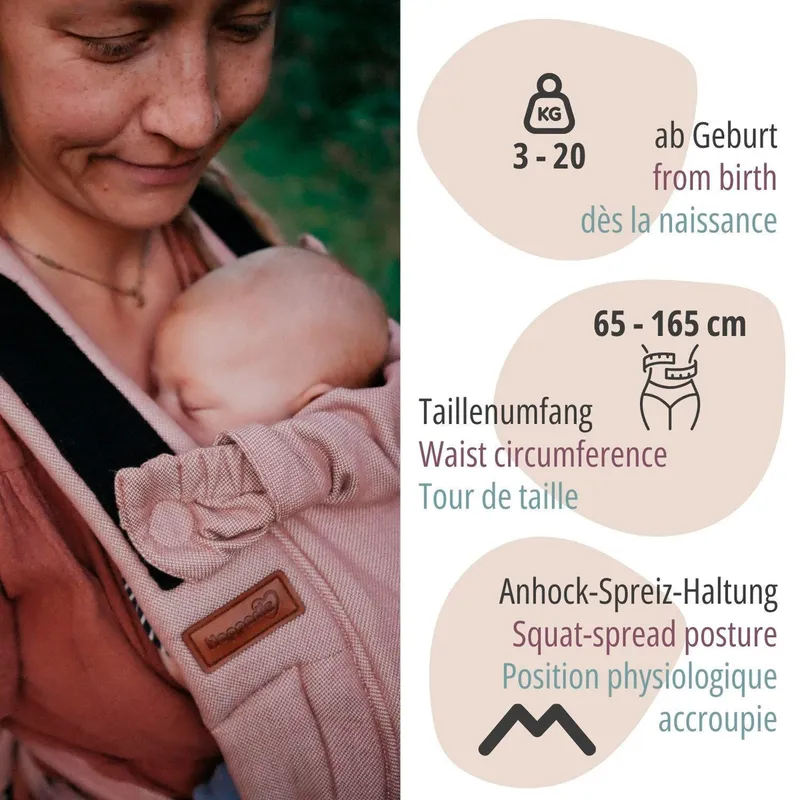 Hoppediz Hoppediz Babytrage - Bondolino b.pure, Gruen, – Produktbild 3 von 3