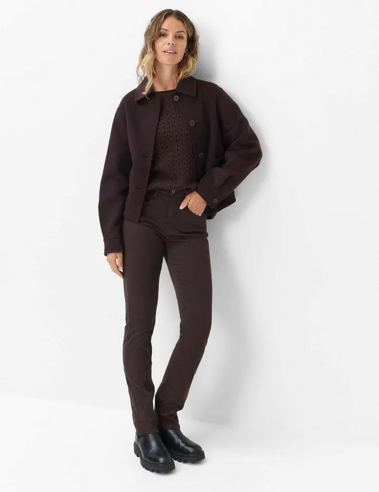 Brax Brax 5-Pocket-Jeans Style MARY Thermo Denim: Five-Pocket-Jeans im Regular Fit, Braun, – Produktbild 2 von 5