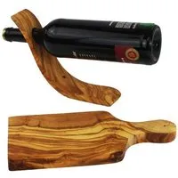 Mitienda Shop Mitienda Shop Wein-Käse-Set, Weinflaschenhalter und Schneidebrett aus Olivenholz – Produktbild 1 von 1