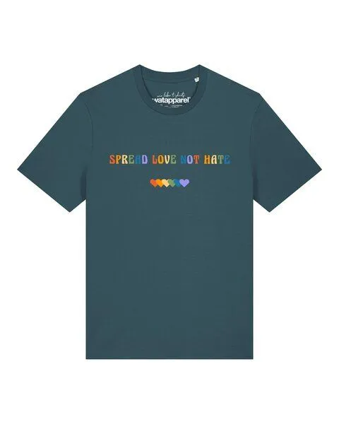 watapparel watapparel T-Shirt Unisex Spread Love not Hate, Stargazer, – Produktbild 1 von 2