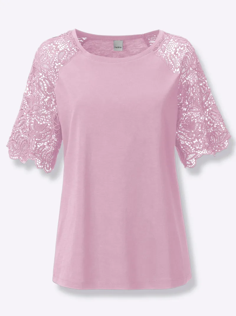 heine Rundhalsshirt hellrosé, Hellrosé, – Produktbild 2 von 2