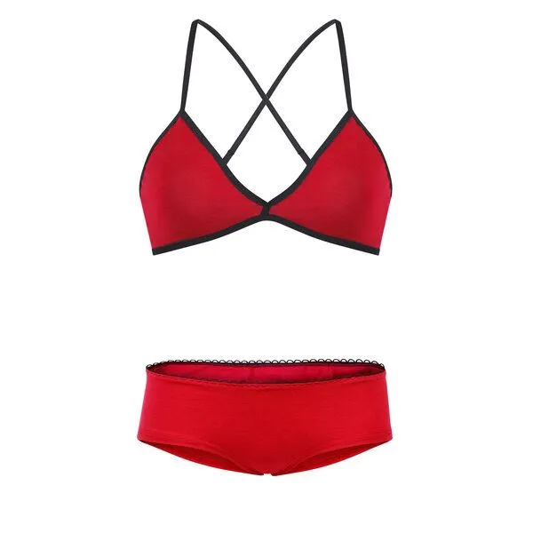 Frija Omina Frija Omina Set: Bio BH + Hipster dunkel, Rot, – Produktbild 1 von 4