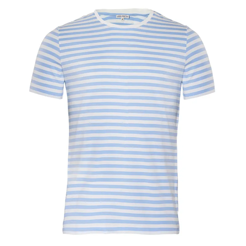Living Crafts LIVING CRAFTS - Herren T-Shirt - Gestreift (100% Bio-Baumwolle), Nachhaltige Mode, Bio Bekleidung, Gestreift, – Produktbild 1 von 2