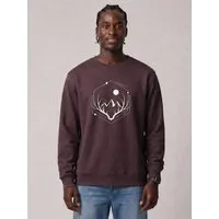 watapparel watapparel Sweatshirt Unisex Wanderlust at night, Red brown, – Produktbild 1 von 1