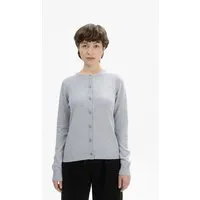 MELA MELA Feinstrick Cardigan Style NAMEEN aus 100% Bio-Baumwolle, Grau-melange, – Produktbild 1 von 1