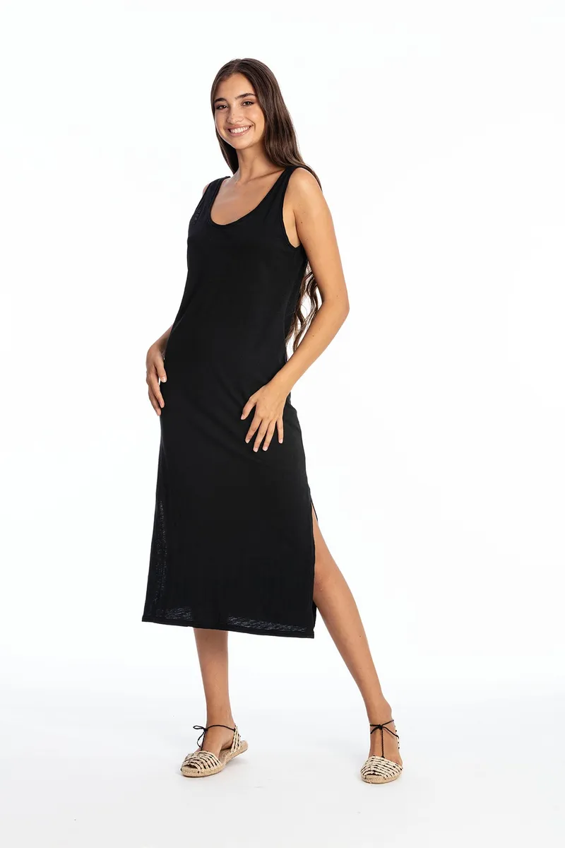 RAVENS VIEW IBIZA RAVENS VIEW IBIZA Damen vegan Kleid Demi Schwarz, Schwarz, – Produktbild 1 von 2