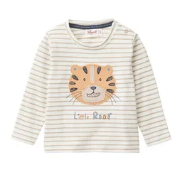 People Wear Organic People Wear Organic Langarm Shirt, beige geringelt, "Tiger", Bio-Baumwolle – Produktbild 1 von 1