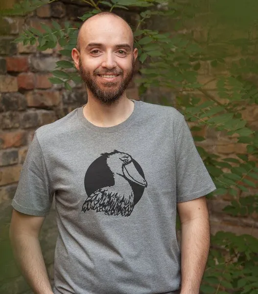 päfjes päfjes Sally Schuhschnabel - Fair Wear Männer Bio T-Shirt - Heather, Grau, – Produktbild 1 von 4