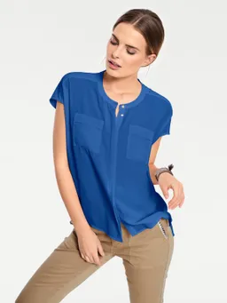 heine Kurzarm-Bluse royalblau – Produktbild 1 von 1