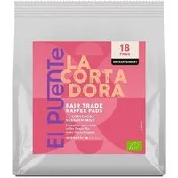 El Puente El Puente La Cortadora Bio-Kaffeepads 18 Pads entkoffeiniert | Fair Trade | Bio-zertifiziert | Vegan | Glutenfrei – Produktbild 1 von 1
