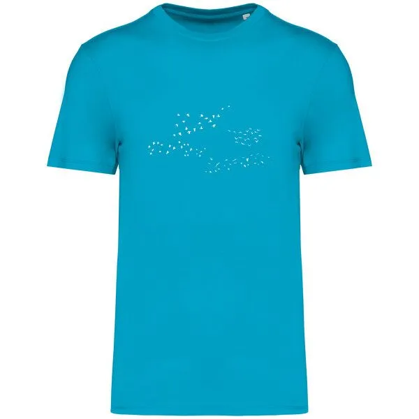 Greenspired Greenspired Basic Bio T-Shirt Skybirds Nr. 4 ( 155g/m²) XXS - 5 XL, Türkisblau, – Produktbild 1 von 1
