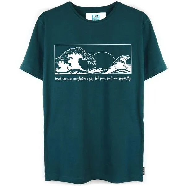 Gary Mash GARY MASH Shirt Welle aus Biobaumwolle, Petrol, – Produktbild 1 von 4