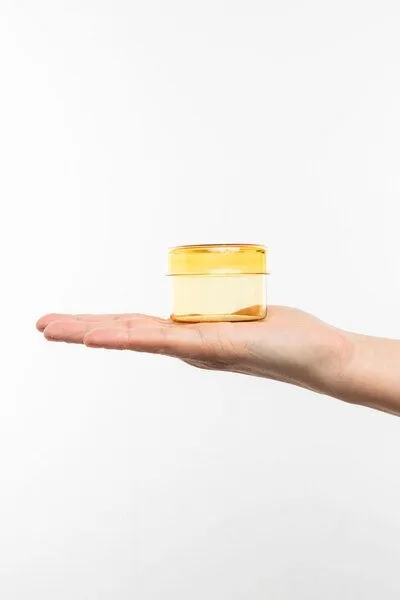 Tranquillo TRANQUILLO Aufbewahrungsdose RAINBOW Borosilikatglas (GLA028, GLA029, GLA030, GLA031, GLA032), Gelb (gla031 klein), – Produktbild 4 von 4