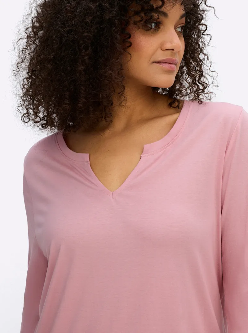 sheego 3/4-Arm-Shirt hortensie, Hortensie, – Produktbild 2 von 2