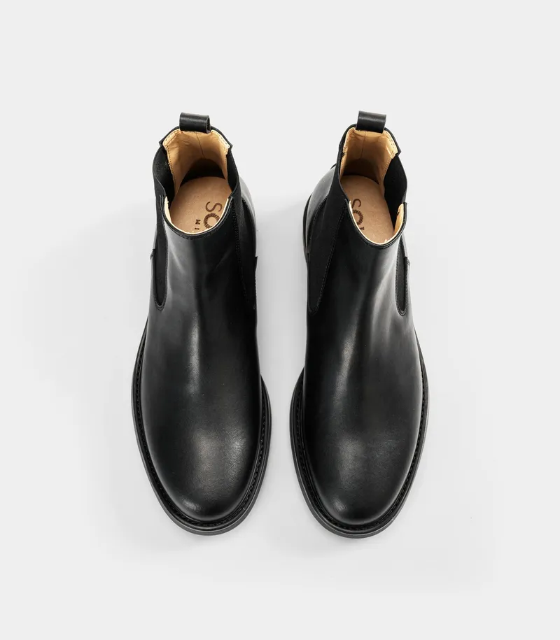 Solari Milano Solari Milano Herren vegan Chelsea Boots Herren Schwarz, Schwarz, – Produktbild 1 von 2