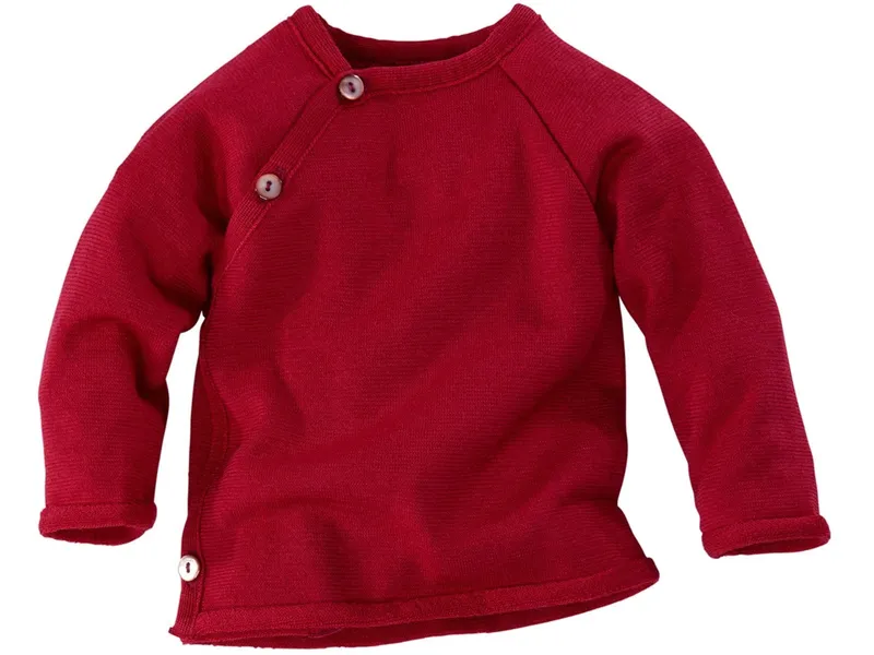 Reiff Strickwaren Reiff Strickwaren Baby Jacke Schlüttli Wolle Seide, Rot, – Produktbild 1 von 2
