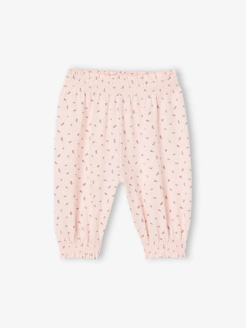 Vertbaudet Geblümte Baby Hose für Neugeborene hell, Hellrosa, – Produktbild 1 von 2