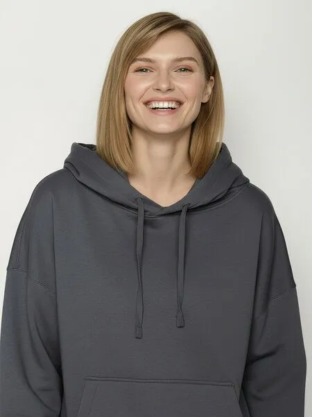 GreenBomb GreenBomb Flower Bouquet Mello - Hoodie aus Bio-Baumwolle, Grau (gravel), – Produktbild 3 von 4