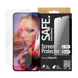 PanzerGlass Schutzfolie PanzerGlass Safe Bildschirm. Ultra-Wide Fit EasyAligner für Samsung Galaxy S24 S921, Gehärtetes Glas, Vollverklebung. – Produktbild 1 von 1