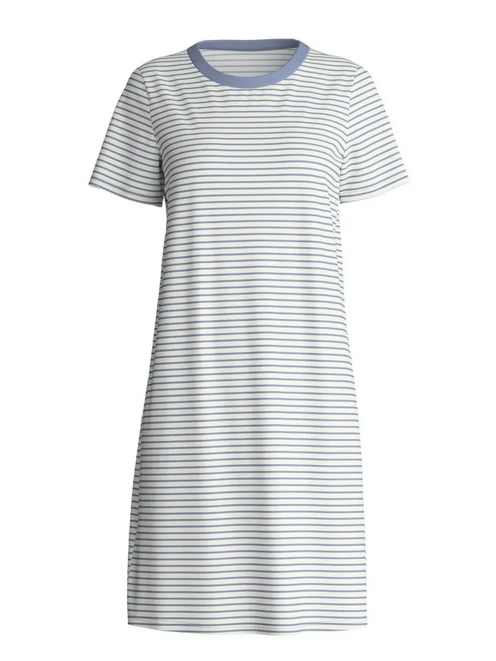 CALIDA CALIDA Nachthemd Cotton Special Damen (1-tlg) 95cm Länge, weich, leichter Fall, Blau, – Produktbild 2 von 4