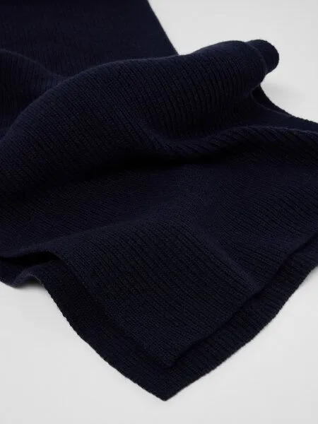 LANIUS LANIUS Schal aus Merinowolle und Kaschmir, Midnight, – Produktbild 4 von 4