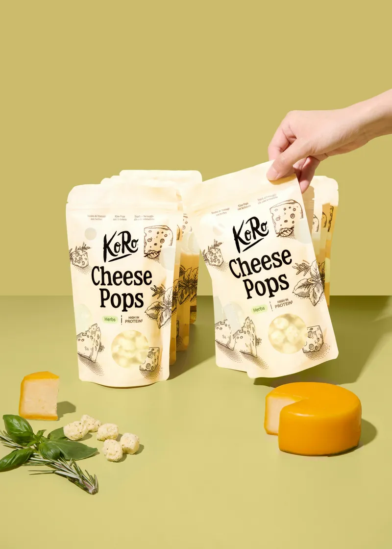 KoRo Cheese Pops Gouda-Kräuter | 10 x 50 g – Produktbild 4 von 5