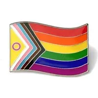 roots of compassion roots of compassion Anstecker Pride - Pin, Regenbogen, Progress-Fahne, queer, trans, LGBTQ – Produktbild 1 von 1