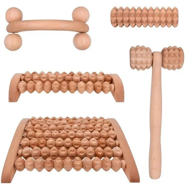Biodora Biodora Wellness-Set (5-teilig) – Das komplette Massage-Paket aus Buchenholz – Plastikfrei & Ganzheitlich – Produktbild 1 von 4