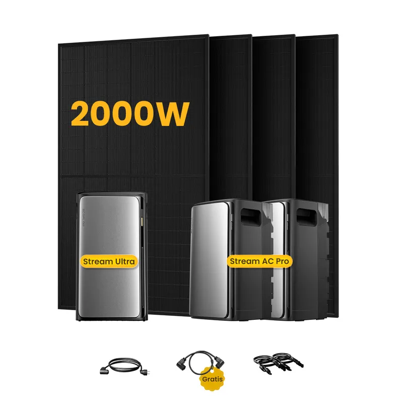 EcoFlow EcoFlow Stream Ultra, All-in-One Speicher für Balkonkraftwerke, mit 4 x 500W Bifaziale Solarmodule, by Powerness (deal) - Stream Ultra + 2 x Stream AC Pro | 5760Wh / ohne Zubehör / Selbstabholung – Produktbild 1 von 1