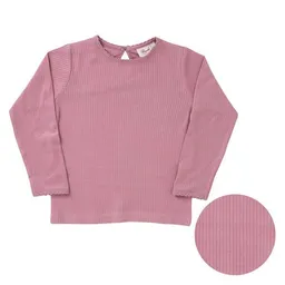 People Wear Organic People Wear Organic Langarmshirt in Rippoptik, rosa, aus Baumwolle (Bio) – Produktbild 1 von 1