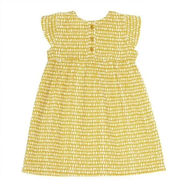 Sense Organics sense-organics Baby Sommerkleid aus Musselin Neela von Sense Organics, Gelb gepunktet, – Produktbild 4 von 4