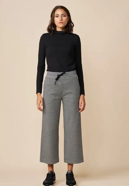 LANA Organic LANA Organic Culotte, Modell Samara, Chloe schwarz - ecru, – Produktbild 1 von 4
