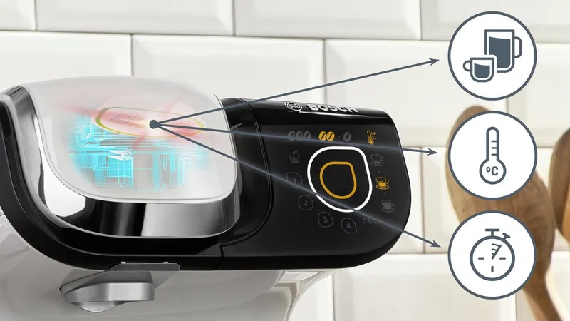Tassimo Tassimo Kapselmaschine My Way 2 TAS6504, Personalisierung, über 70 Getränke, mit Wasserfilter BRITA MAXTRA, Personalisierung, über 70 Getränke, Schwarz|weiß, – Produktbild 4 von 5