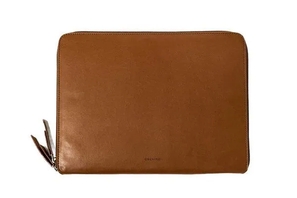 GREVIRO GREVIRO Tablet Tasche aus Kaktusleder (vegan) - für iPad, Surface & Galaxy Modelle, Camel braun, – Produktbild 1 von 4
