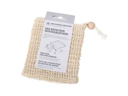 Bürstenhaus Redecker Seifensäckchen mit Kordelzug und Holzperle Maße 11 x 13 cm – Produktbild 1 von 1