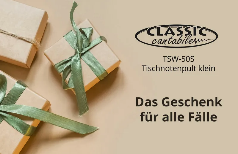 Classic Cantabile Notenpult Classic Cantabile Tischnotenpult Bambus klein, Neigungswinkel in fünf Schritten verstellbar, Braun, – Produktbild 2 von 5
