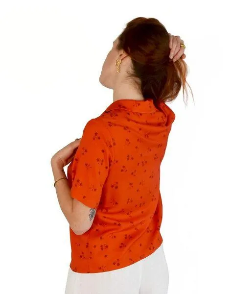 Aatise Aatise Oversize-Bluse mit kubanischem Zavi 100% EcoVero, Rot4, – Produktbild 2 von 4