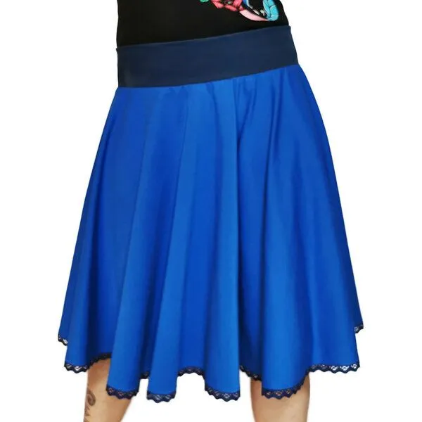 liebewicht liebewicht weiter Rock aus Bio Jersey für Damen, Blau, – Produktbild 2 von 4
