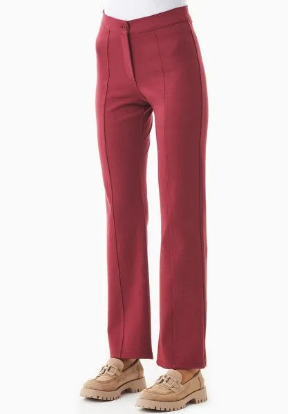 ORGANICATION ORGANICATION Hose aus Bio-Baumwolle und TENCEL Modal, Rot(syrah red), – Produktbild 4 von 4