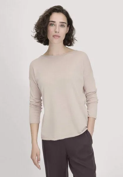 hessnatur hessnatur Strick Pullover Oversize aus TENCEL Lyocell mit Bio-Baumwolle, Düne, – Produktbild 1 von 4
