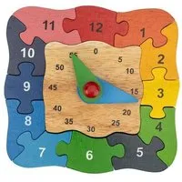 El Puente El Puente Puzzle Uhr, 13-teilig | Fair Trade & Handmade aus Sri Lanka, Mehrfarbig, – Produktbild 1 von 1