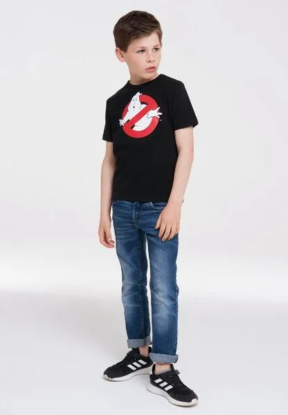 LOGOSH!RT LOGOSH!RT Ghostbusters - Keine Geister - Logo - Organic - Bio T-Shirt Print - Kinder, Schwarz, – Produktbild 2 von 4