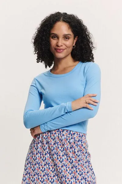 Tranquillo Tranquillo Jerseyshirt Tildaa aus Bio-Baumwolle - vista blue – Produktbild 3 von 6